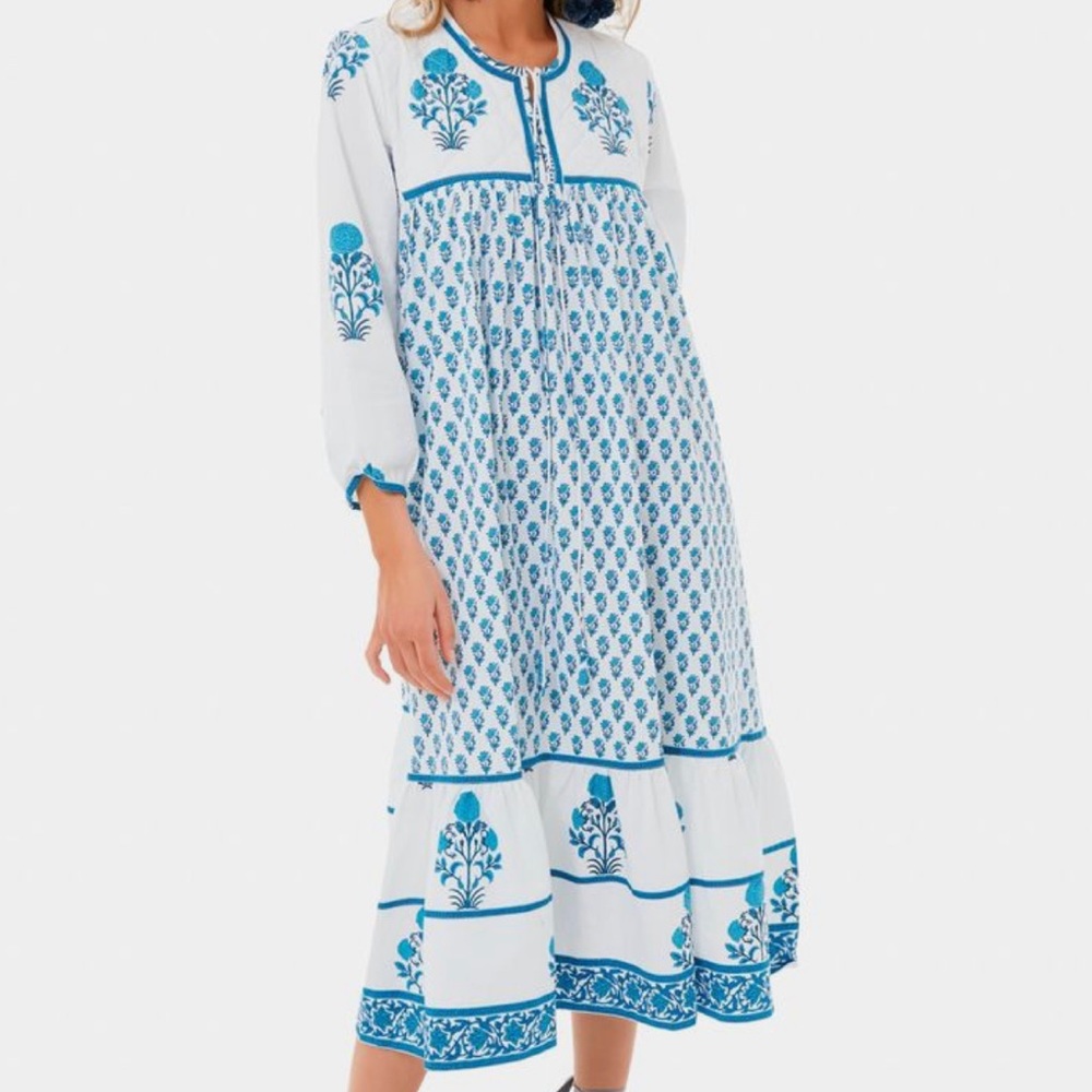 Pink city prints midi dress